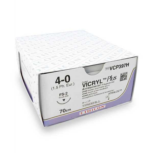 Hechtdraad Vicryl Plus (VCP397H, 4-0) 36 stuks | Ethicon