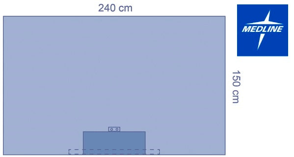Medline Reinforced Drape (240 x 150 cm) - 38 units